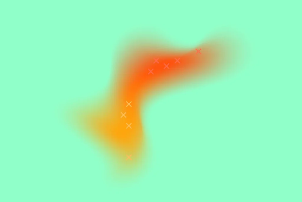 Abstract, softly flowing teaser image in various shades as a visual introduction to brand and future