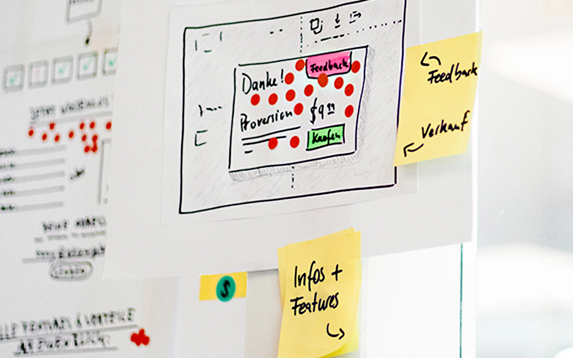 Shot from an R211 workshop for developing user journeys, where the paths of the target groups are visualized and strategically elaborated together with the client.