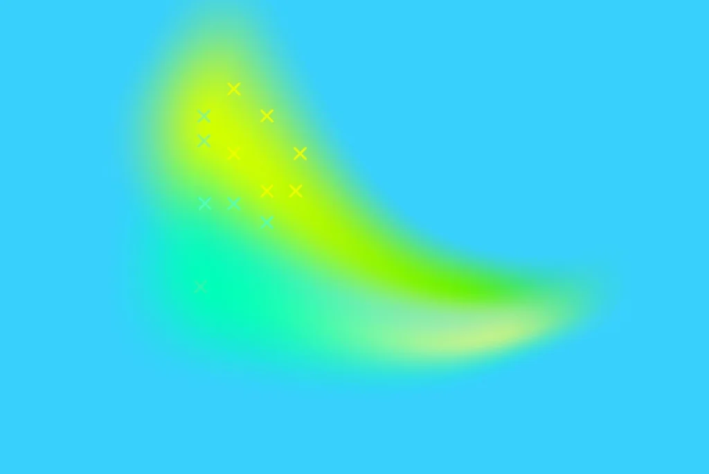 Abstract, softly flowing teaser image in various shades as a visual introduction to B2B Social Media