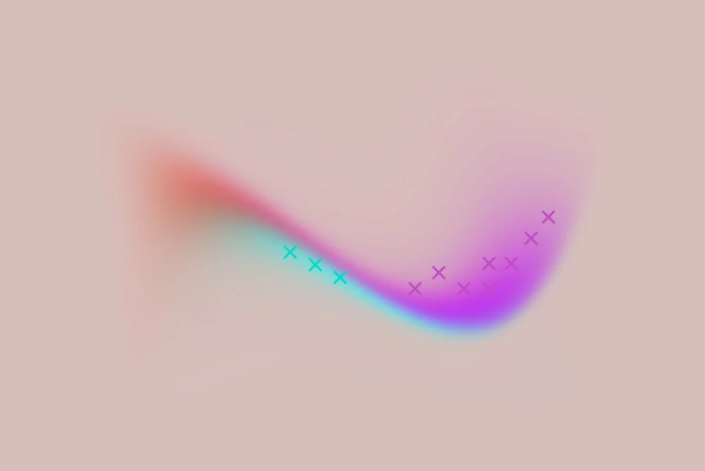 Abstract, softly flowing teaser image in various color tones as a visual introduction to Branding Corporate Spaces.