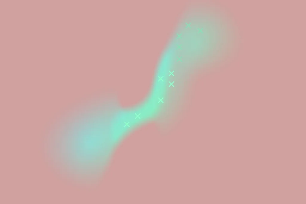 Abstract, softly flowing teaser image in various color tones as a visual introduction to print brand ambassadors