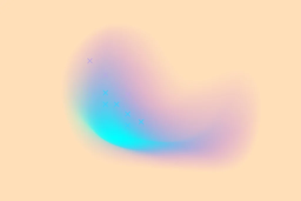 Abstract, softly flowing teaser image in various shades as a visual introduction to the Rebranding.